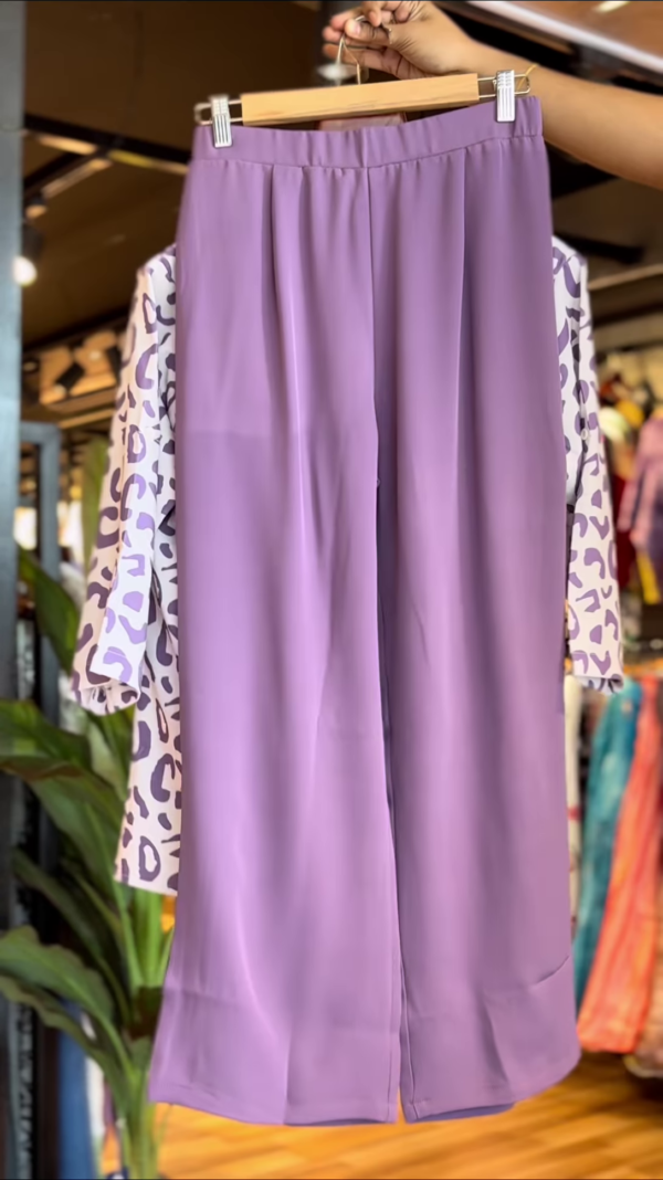 Girls’ 3-Piece Lavender Animal Print Co-ord Set – Blazer Shirt, Crop Top & Shorts | Fierce & Fun Fashion - Image 2