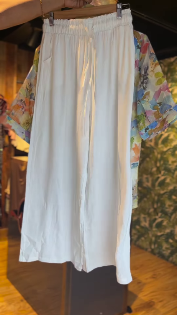 Girls’ 2-Piece Pastel Floral Co-ord Set – Button-Up Shirt & White Shorts | Easy Breezy Summer Style - Image 2