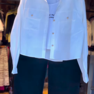 Girls’ Black & White Co-ord Set – Utility Shirt, Printed Tee & Culotte Pants | Everyday Street Style