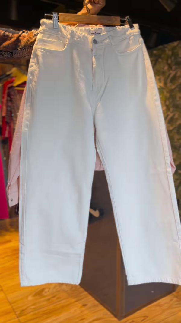 Girls’ Pink Utility Jacket Co-ord Set with Striped Tee & White Joggers | Chic & Comfy Combo - Image 2