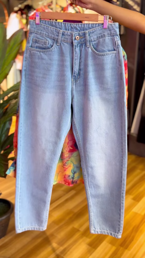 Rainbow Bloom Shirt Co-ord with Powder Blue Crop Top & Denim Culottes - Image 2