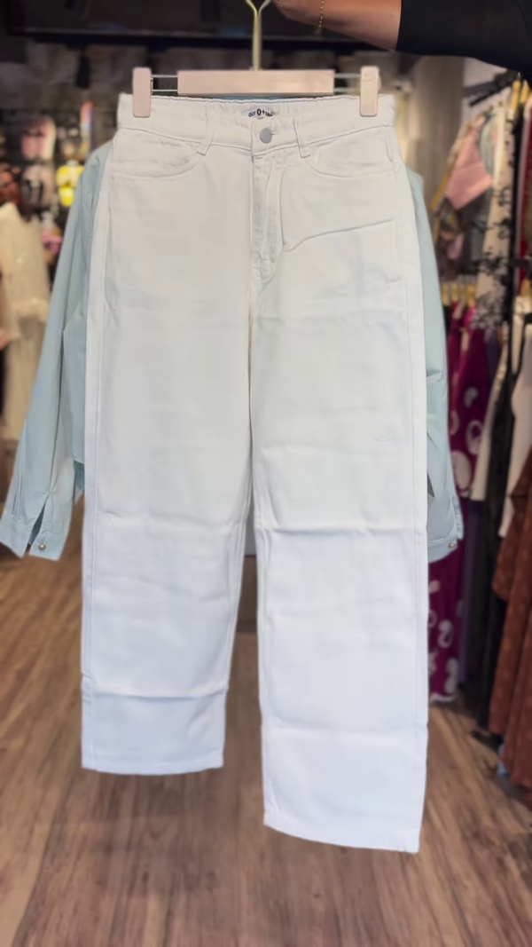 Powder Mint Utility Shirt Co-ord with Graphic Tee & White Wide-Leg Pants - Image 2