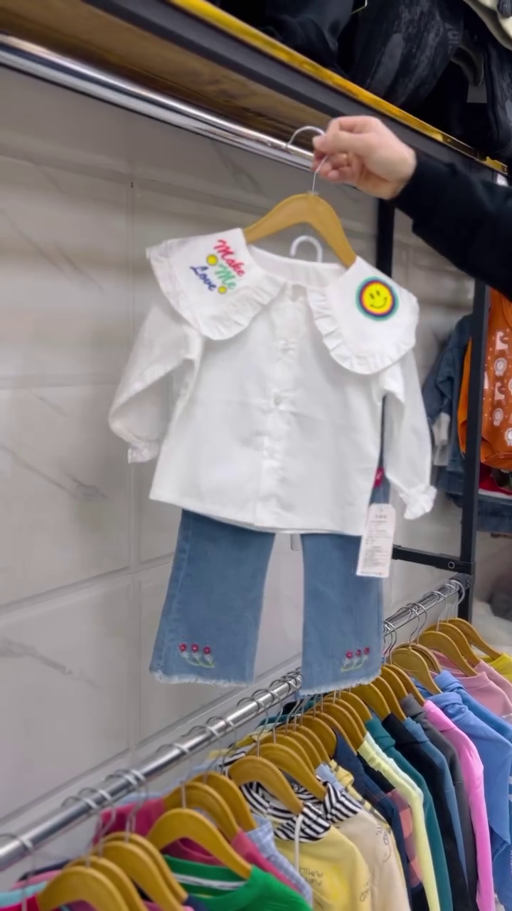 Stylish Boys’ Casual Set – Denim Jeans & Button-Up Shirt (1–4 Years) - Image 2