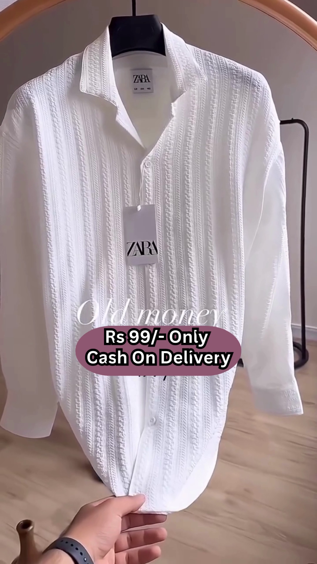 Men’s White Textured Designer Shirt – Premium Look Casual Wear | Rs. 99 Only | COD Available - Image 2