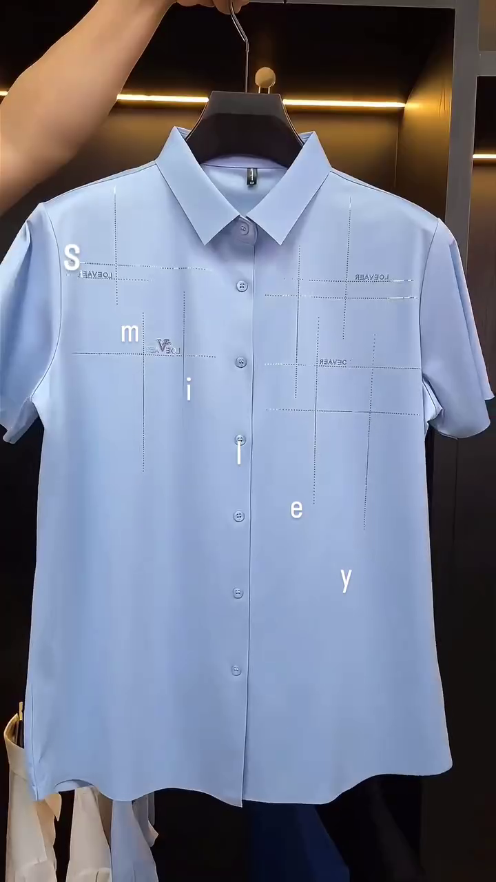men’s Short Sleeve Shirt – Minimalist “Smiley” Design | 4 Soft Color Options - Image 2