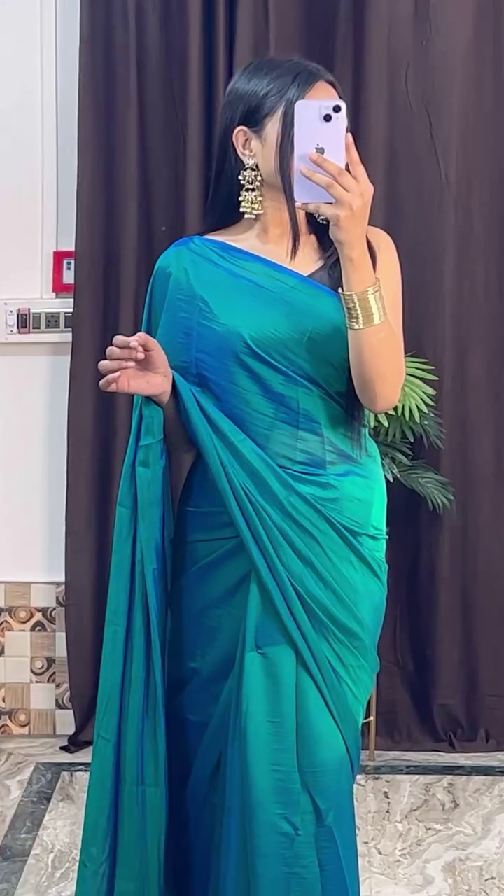 Elegant Dual-Tone Silk Saree for Women – Available in 9 Stunning Colors | Soft & Lightweight