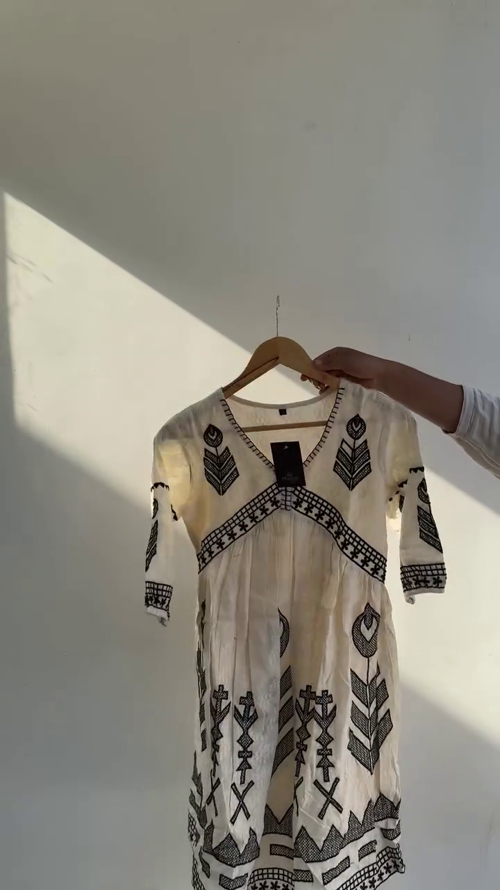 Boho Floral Embroidered Cotton Tunic | Multicolor Ethnic Top for Women - Image 5