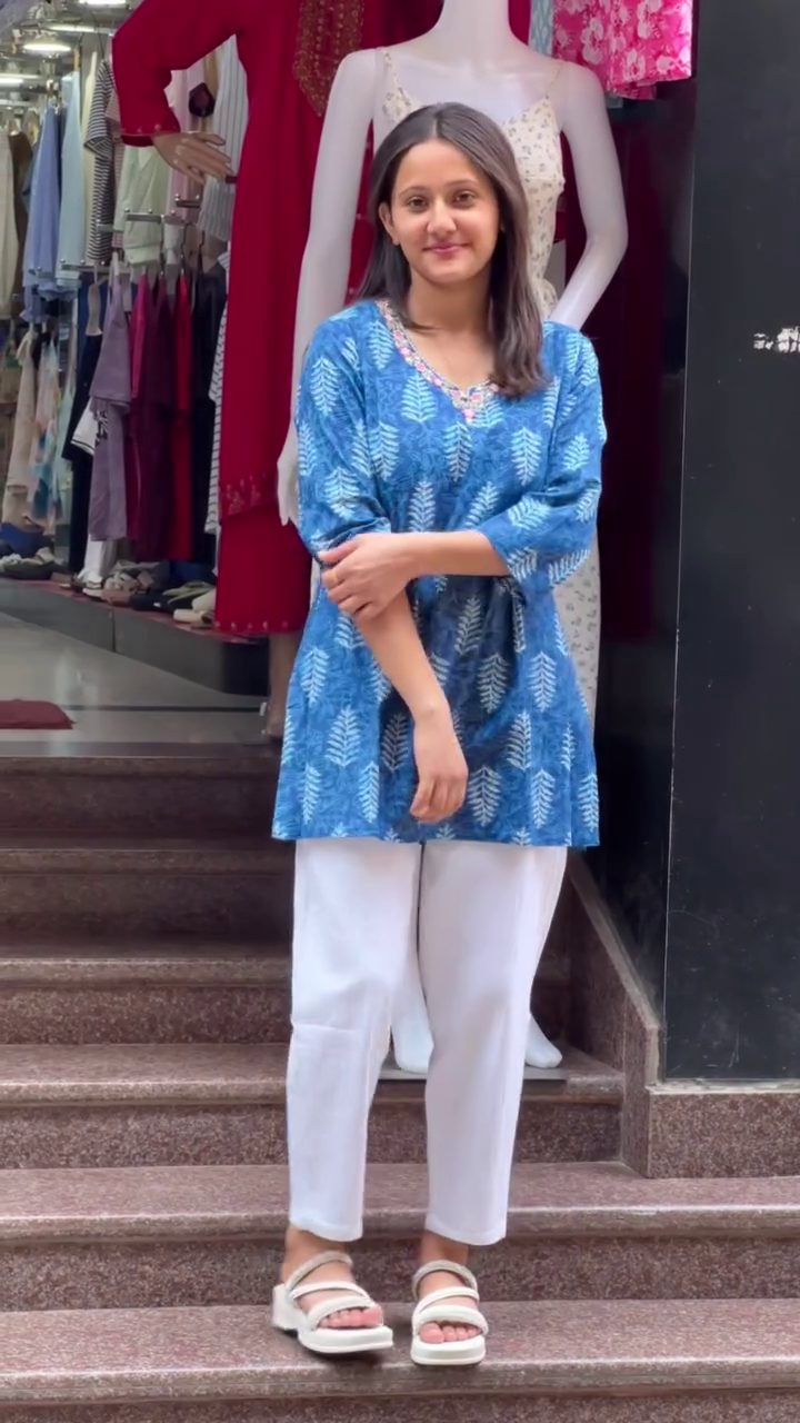 Floral Printed Cotton Kurti – Everyday Comfort in 6 Vibrant Shades - Image 2