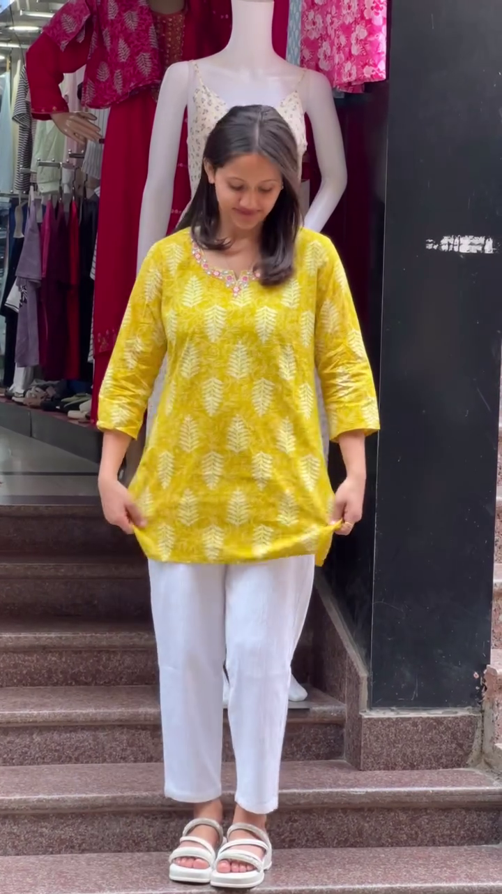 Floral Printed Cotton Kurti – Everyday Comfort in 6 Vibrant Shades - Image 5