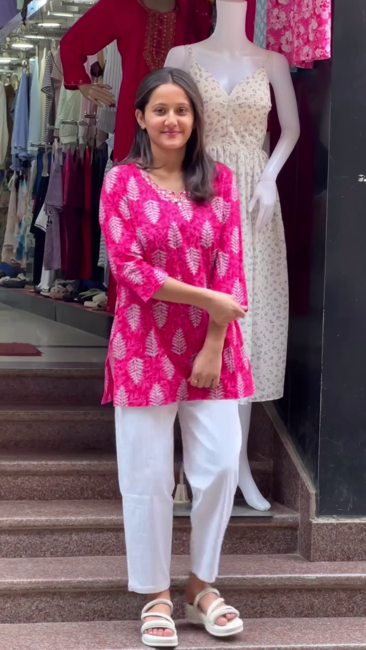 Floral Printed Cotton Kurti – Everyday Comfort in 6 Vibrant Shades - Image 7