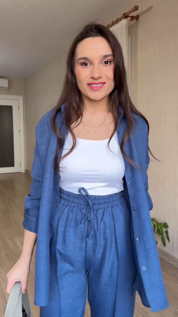 Effortless Style Three-Piece Cotton Co-Ord Set – 4 Elegant Colors