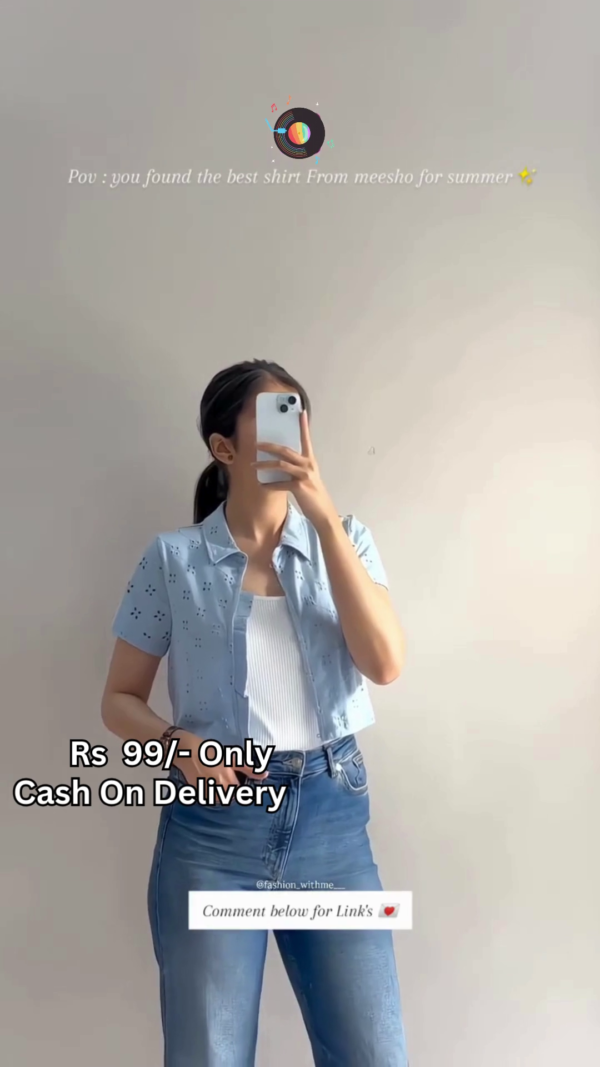 Casual Summer Short-Sleeve Button-Up Shirt for Women – 5 Refreshing Colors - Image 3