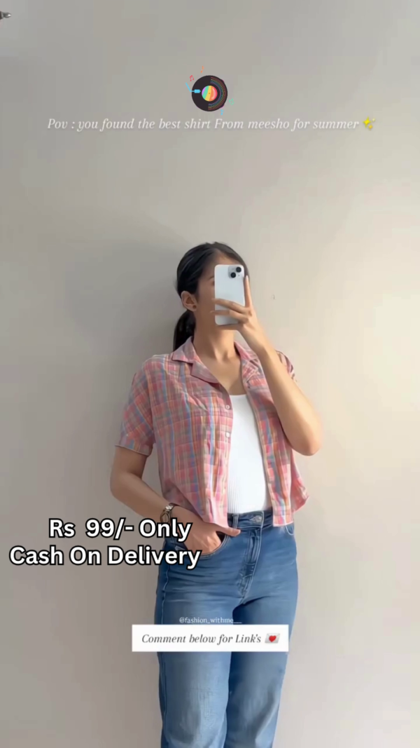 Casual Summer Short-Sleeve Button-Up Shirt for Women – 5 Refreshing Colors - Image 2