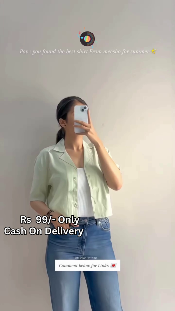 Casual Summer Short-Sleeve Button-Up Shirt for Women – 5 Refreshing Colors