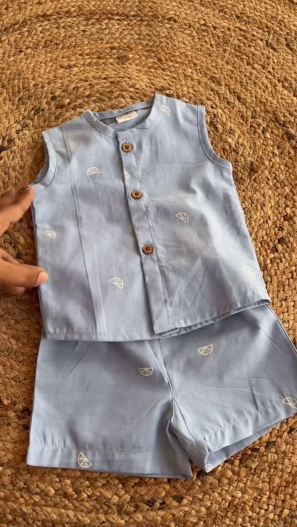 Adorable Rainbow Print Cotton Jabla Set for Babies – Soft & Breathable | 7 Color Options - Image 2