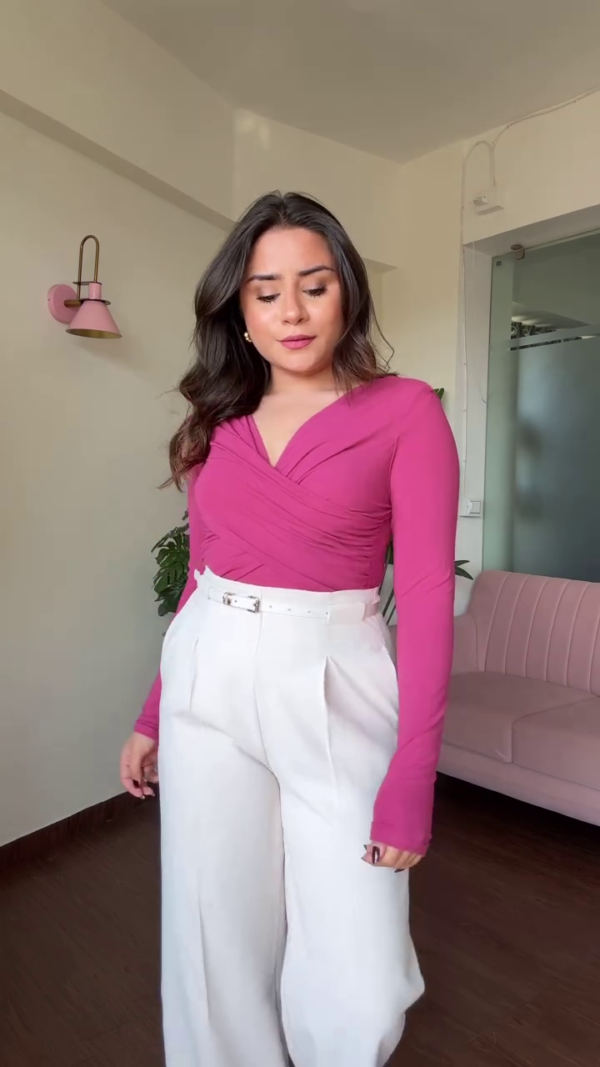 Chic Square Neck Ribbed Bodysuit for Women – Full Sleeve | 6 Stylish Colors