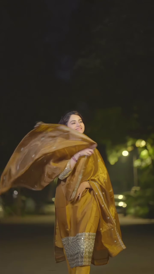 Golden Mustard Embroidered Punjabi Suit – Radiate Festive Elegance with Royal Flair - Image 2
