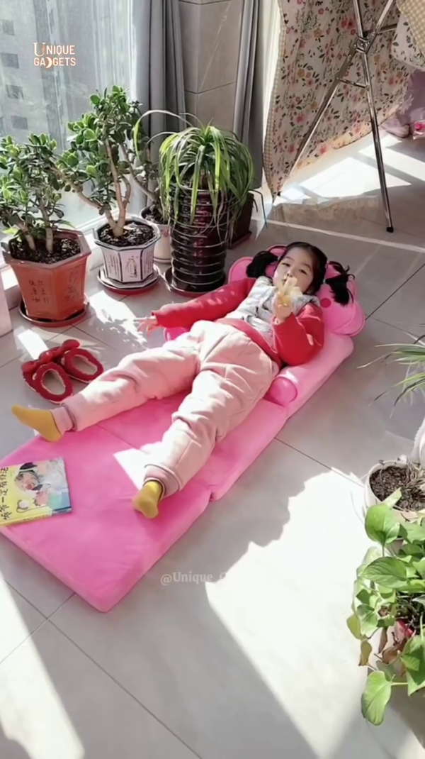 Convertible Kids Sofa Bed – Foldable Lounge Chair for Toddlers with Fun Cartoon Design - Image 4