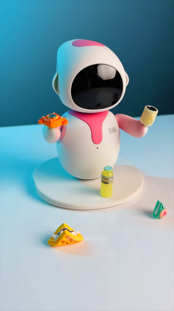 "Cute Robot Emoji Display Companion - Interactive Desktop Digital Pet with Changeable Expressions" - Image 2