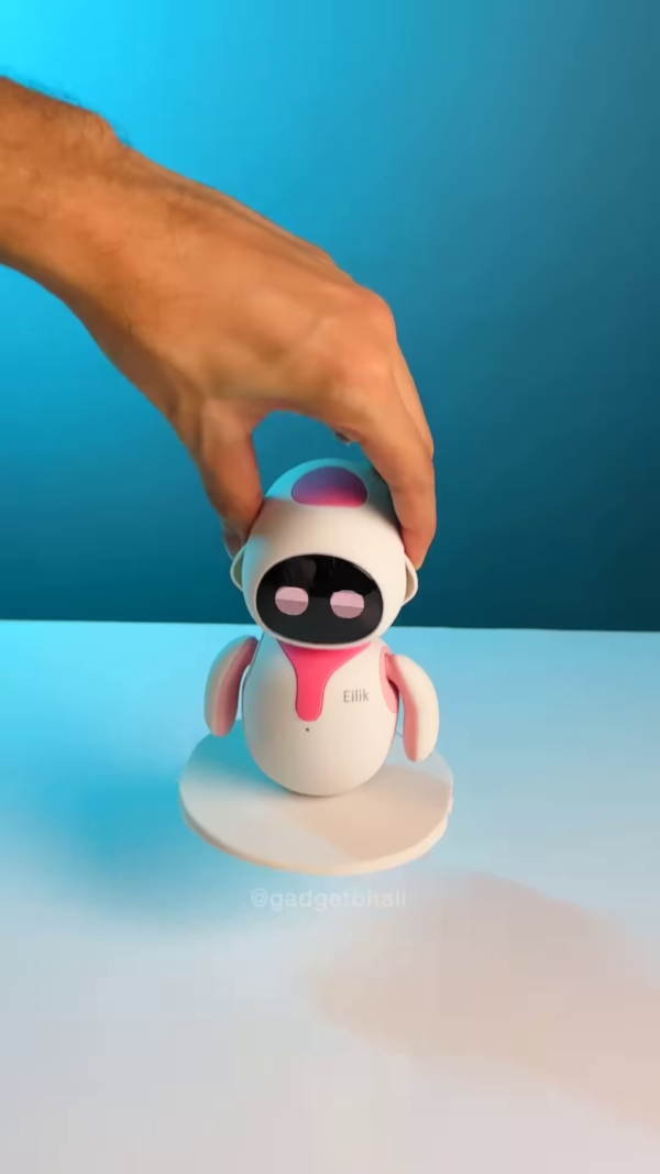 "Cute Robot Emoji Display Companion - Interactive Desktop Digital Pet with Changeable Expressions" - Image 3
