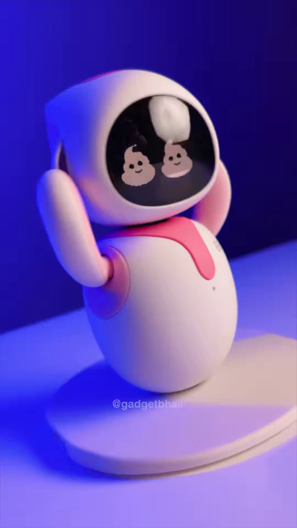 "Cute Robot Emoji Display Companion - Interactive Desktop Digital Pet with Changeable Expressions" - Image 5