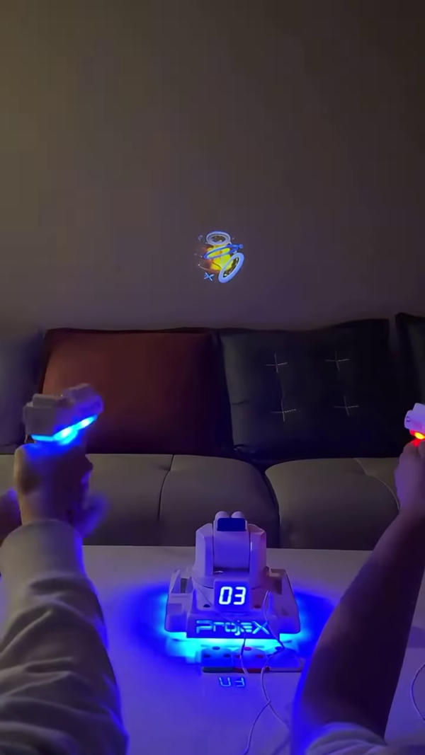 Interactive Home Projection Gaming System: Immersive Multiplayer Light Gun Console for Modern Entertainment - Image 2