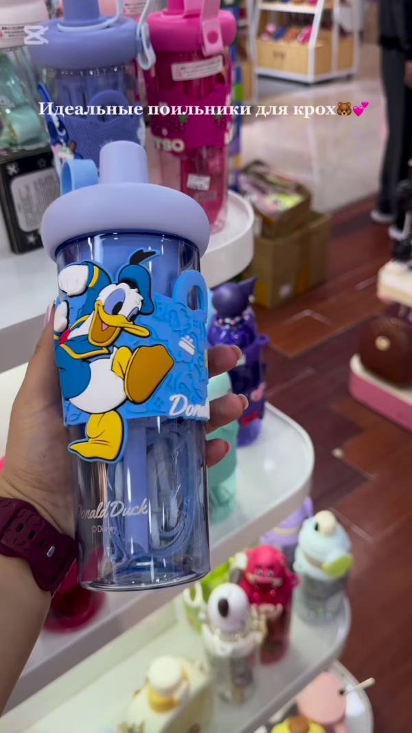 Adorable Character-Themed Kids' Drinkware Collection: Cute Pink Sippy Cups and Water Bottles for Toddlers - Image 17