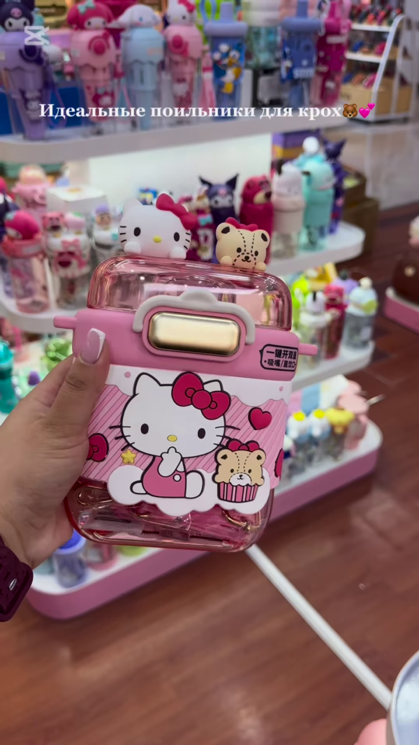 Adorable Character-Themed Kids' Drinkware Collection: Cute Pink Sippy Cups and Water Bottles for Toddlers - Image 11