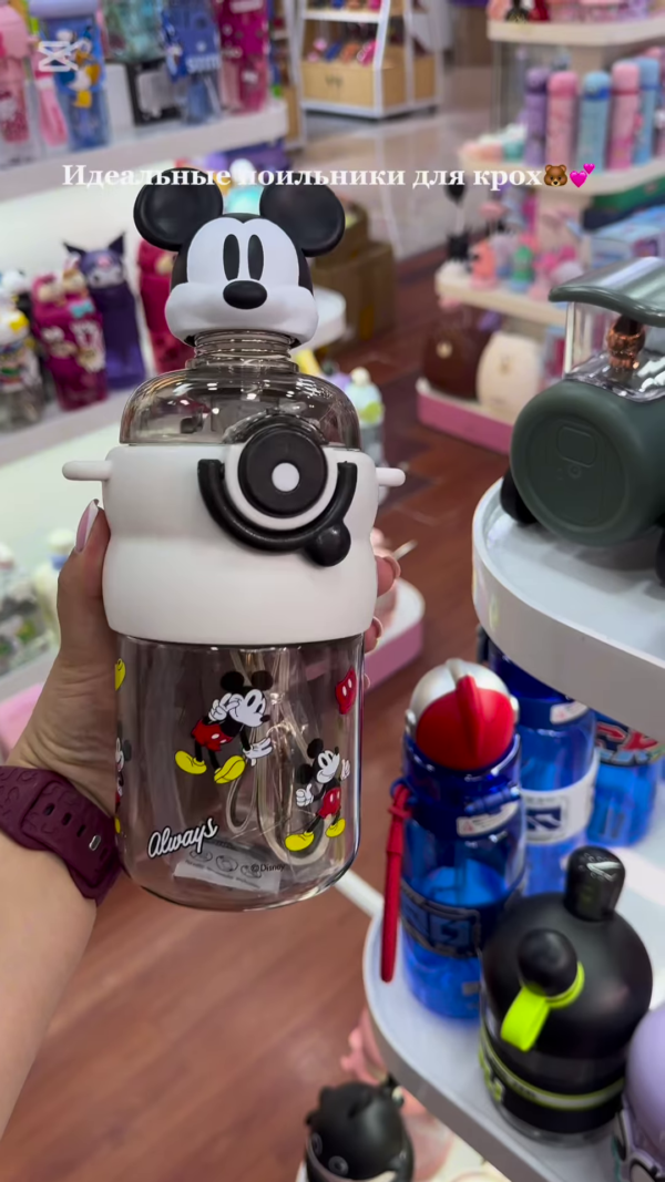 Adorable Character-Themed Kids' Drinkware Collection: Cute Pink Sippy Cups and Water Bottles for Toddlers - Image 10
