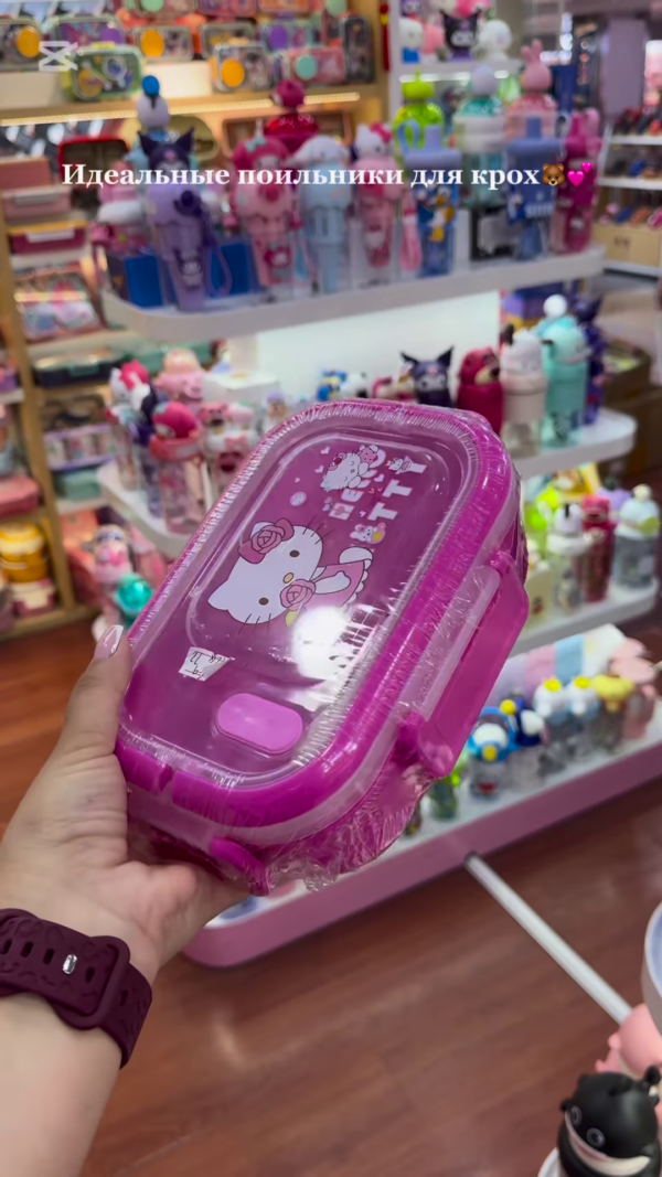 Adorable Character-Themed Kids' Drinkware Collection: Cute Pink Sippy Cups and Water Bottles for Toddlers - Image 3