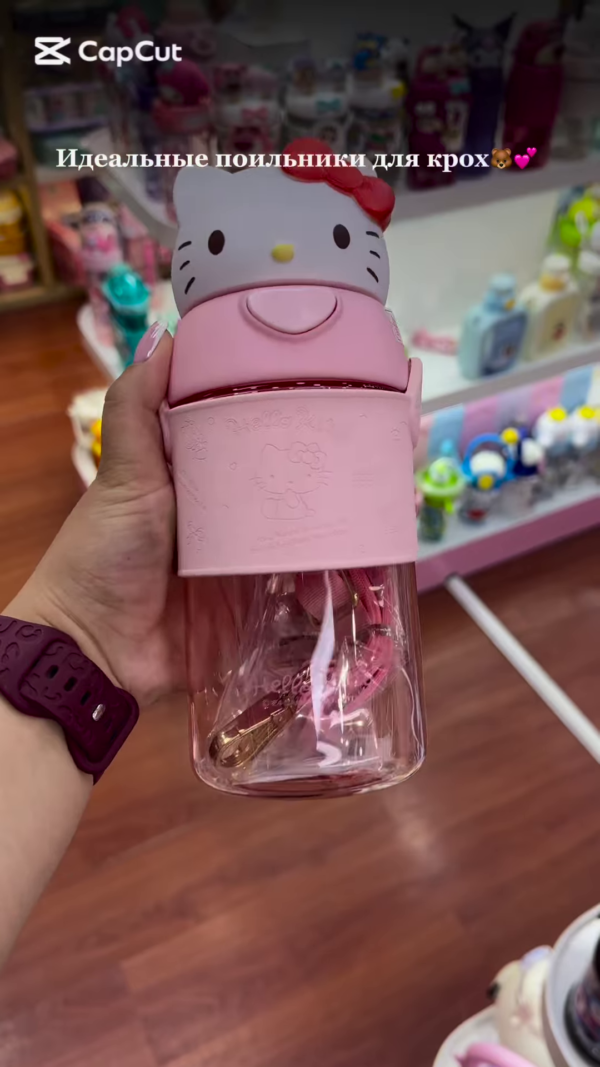 Adorable Character-Themed Kids' Drinkware Collection: Cute Pink Sippy Cups and Water Bottles for Toddlers - Image 25