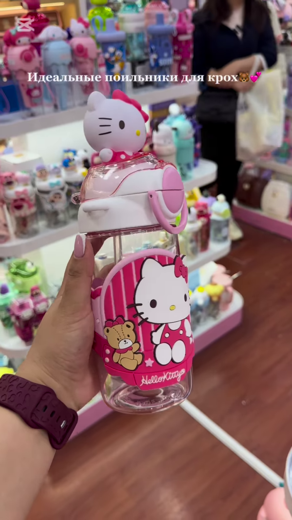Adorable Character-Themed Kids' Drinkware Collection: Cute Pink Sippy Cups and Water Bottles for Toddlers - Image 23