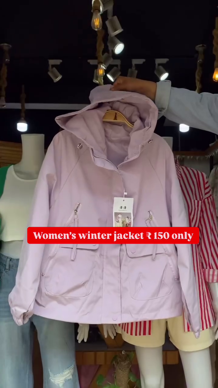 Women's Black Winter Jacket π€ Hooded Zip-Up with Pockets β Cozy & Minimal
