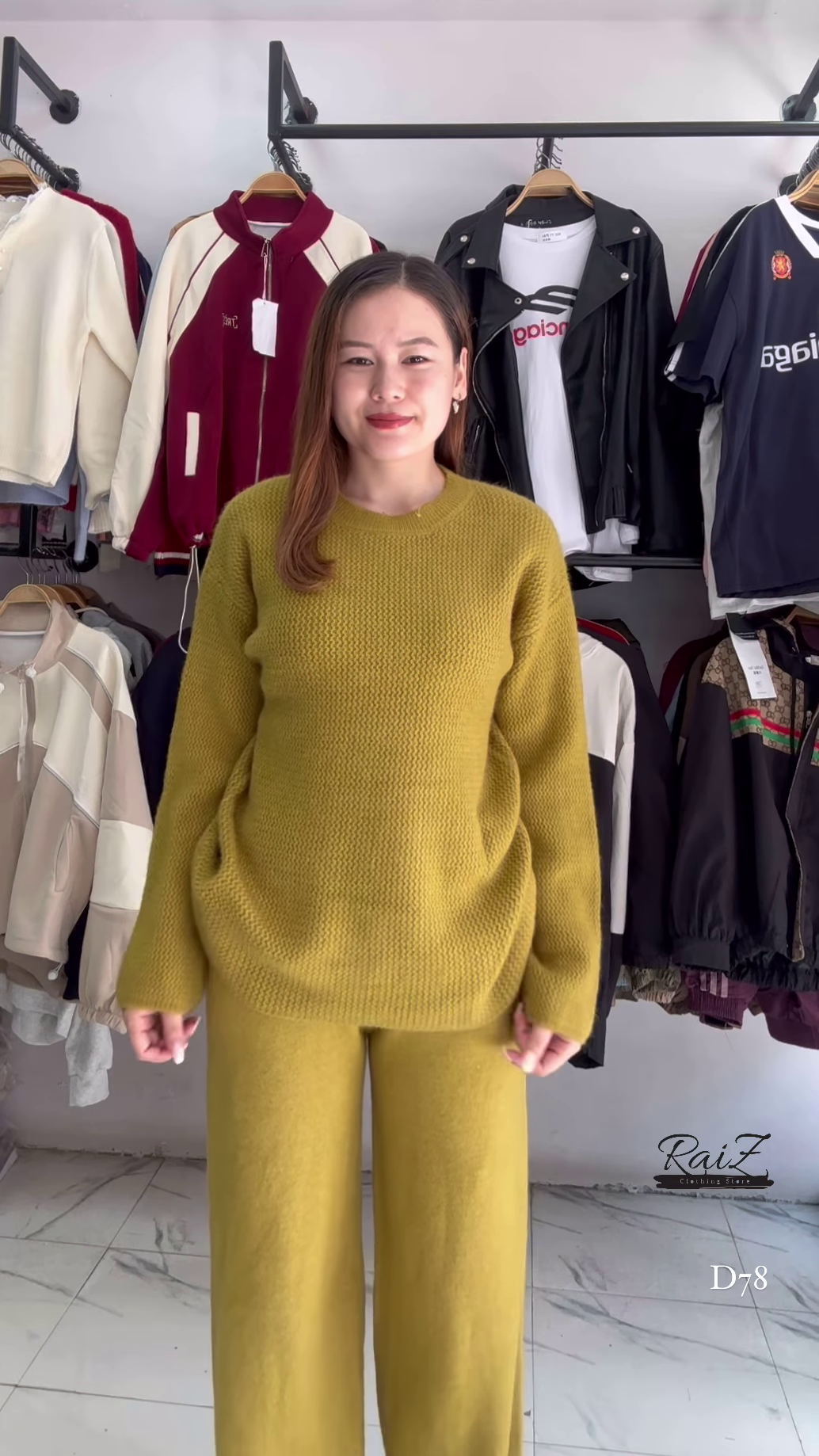 Knit Co-ord Sets ๐งถ๐พ With Sweater & Wide-Leg Pants โ Yellow, Mustard & Brown Variants