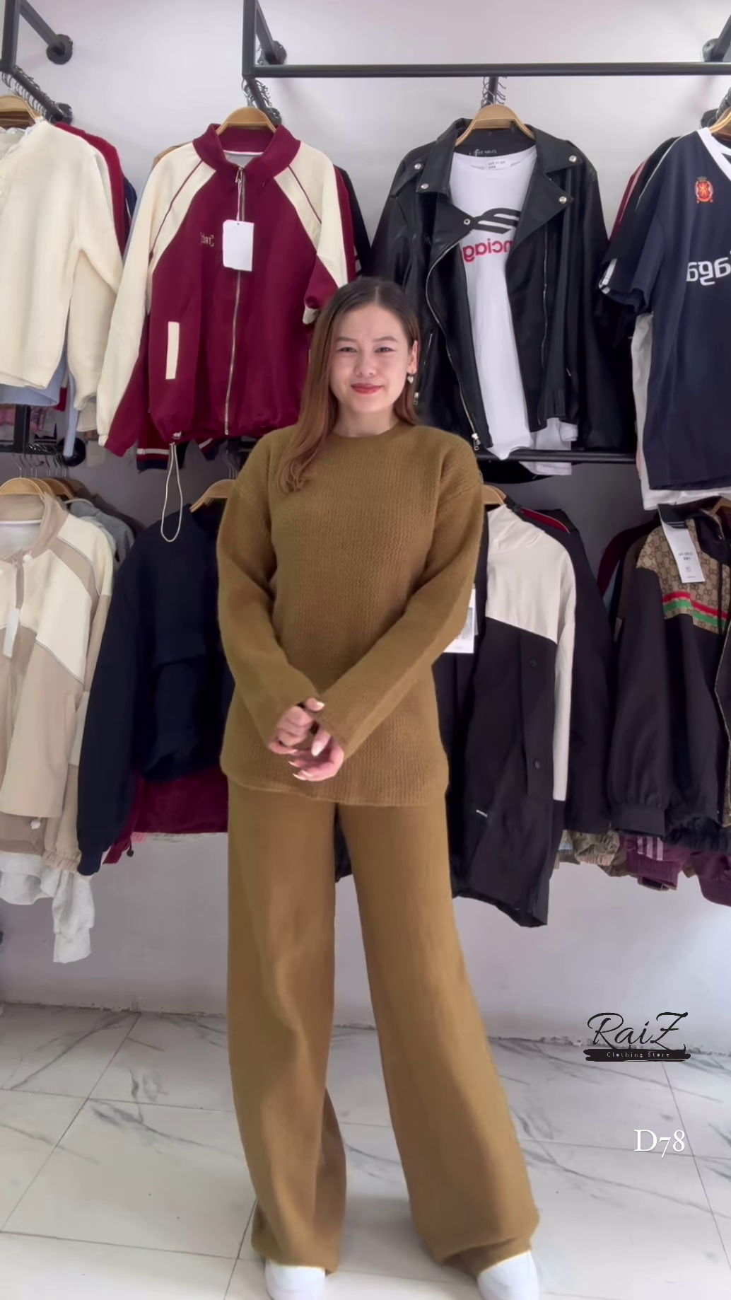 Knit Co-ord Sets ๐งถ๐พ With Sweater & Wide-Leg Pants โ Yellow, Mustard & Brown Variants - Image 5