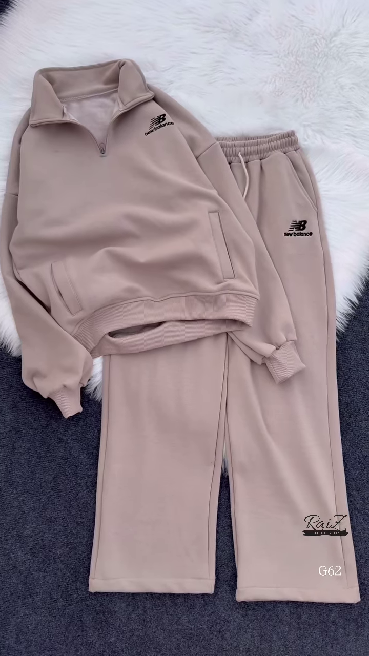 Zip-Up Tracksuit Sets π§₯π β Coordinated Sweatshirt & Jogger Combos in Grey, Red & Beige Variants - Image 5