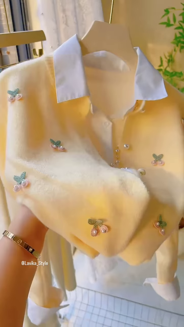 Charming and Elegant Embroidered Cardigan Set - Image 4