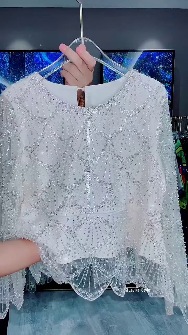 Dazzling Sequin and Bead Embellished Top - Image 4