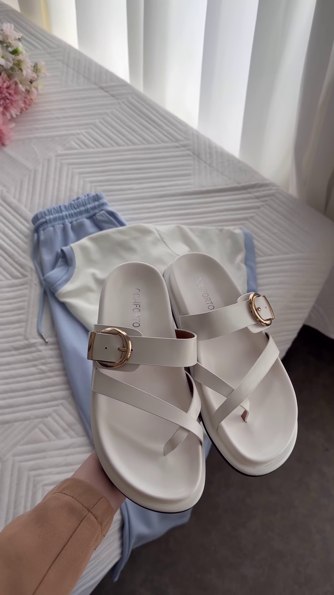 Relaxed Pastel Color-Block Loungewear Set - Image 2