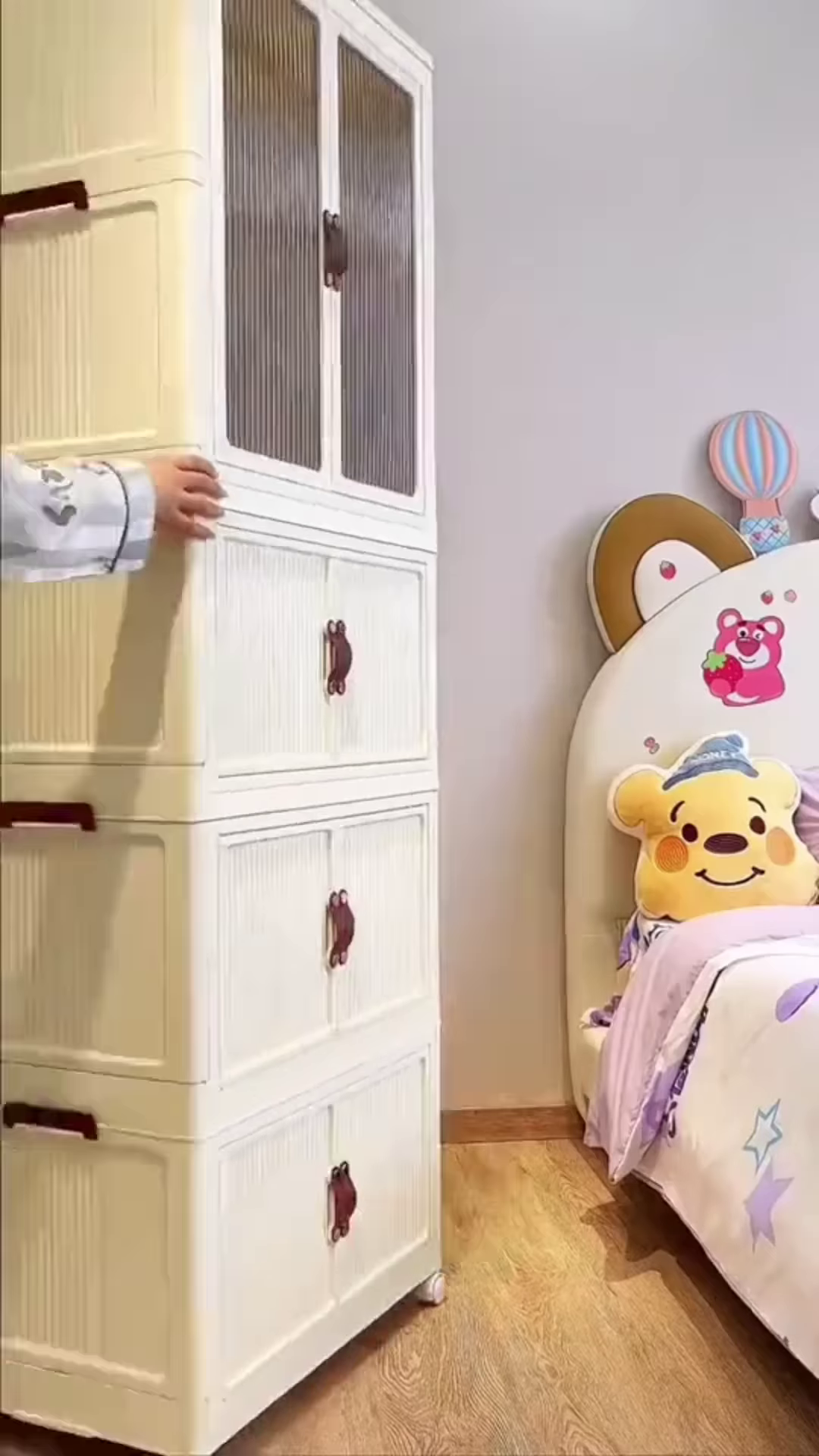 Premium Multi-Tier Kids' Nursery Wardrobe with Modular Storage - Image 3