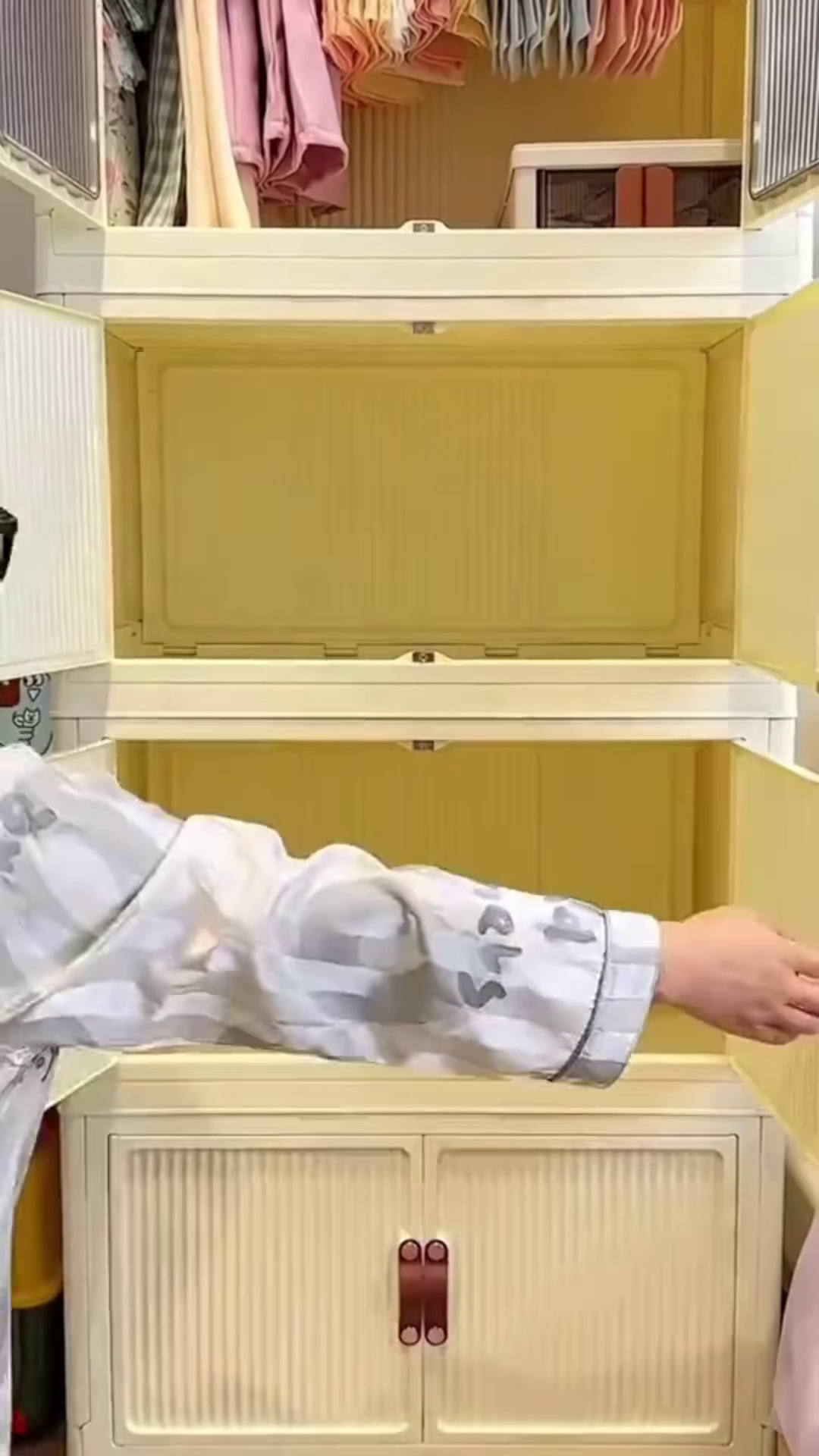 Premium Multi-Tier Kids' Nursery Wardrobe with Modular Storage - Image 2