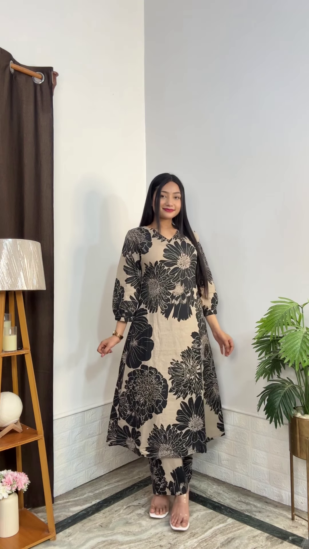 Artisanal Floral Kurta and Trouser Set Collection - Image 10