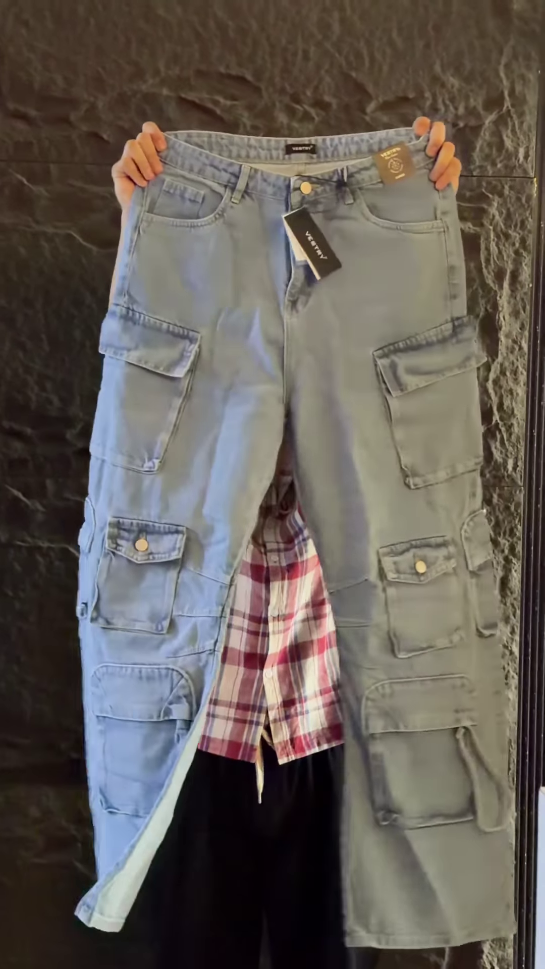 Utility-Style Denim Jacket and Cargo Trouser Co-ord Set