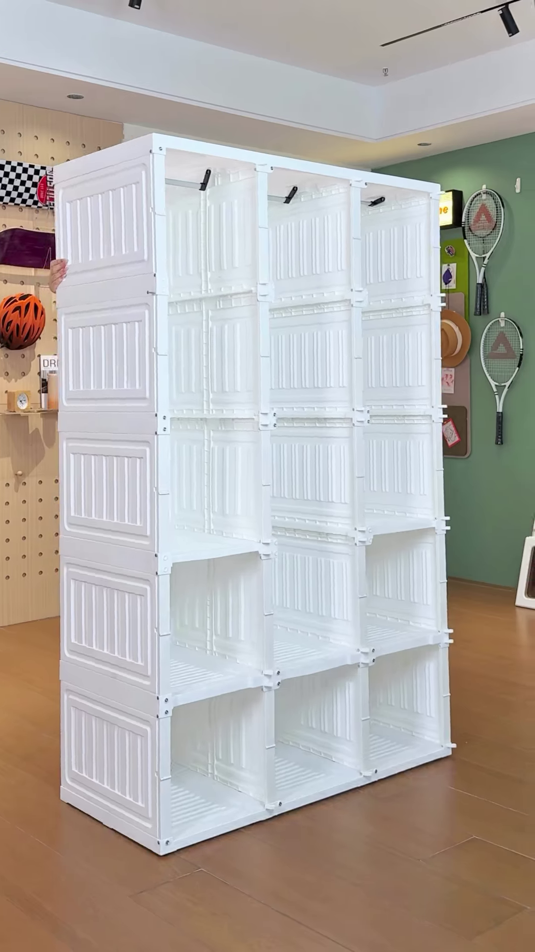 Modular Folding Closet with Translucent Swing-Doors - Image 3